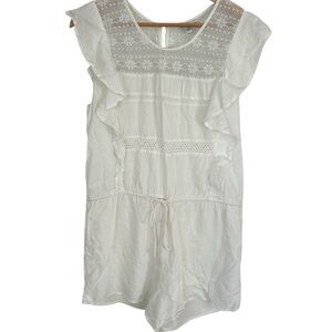 American Eagle Outfitters Cream Lace Top